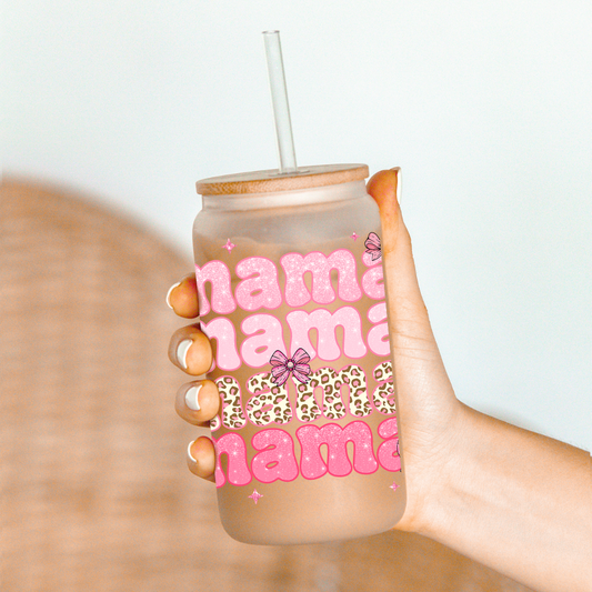 Mama Stacked Glass Can