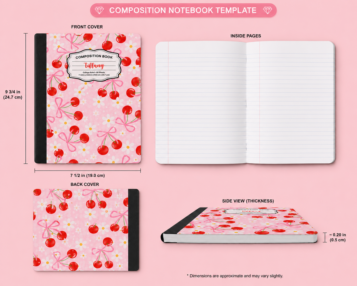 Personalized Composition Notebook Bundle | Custom Student Journals | Back to School Supplies | Teacher Gifts | Custom Name Notebook